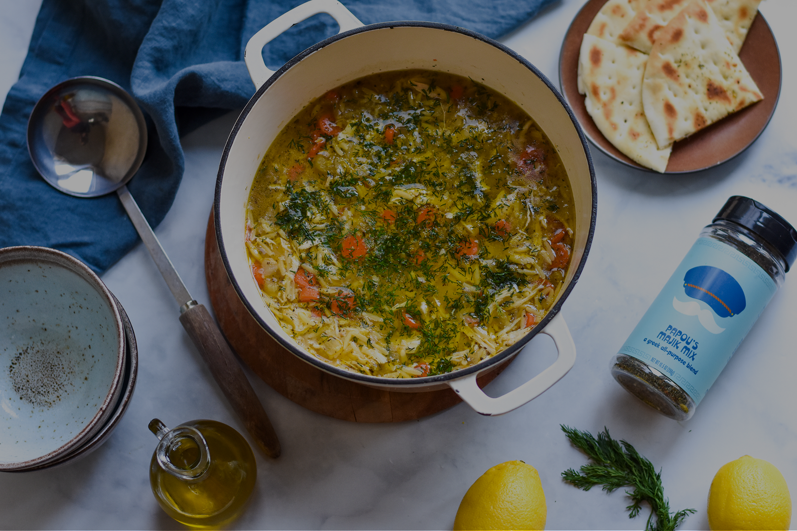 Lemon Chicken Orzo Soup