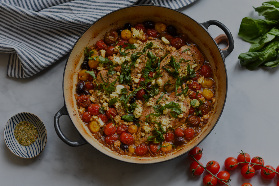 Baked Feta Chicken with Tomatoes