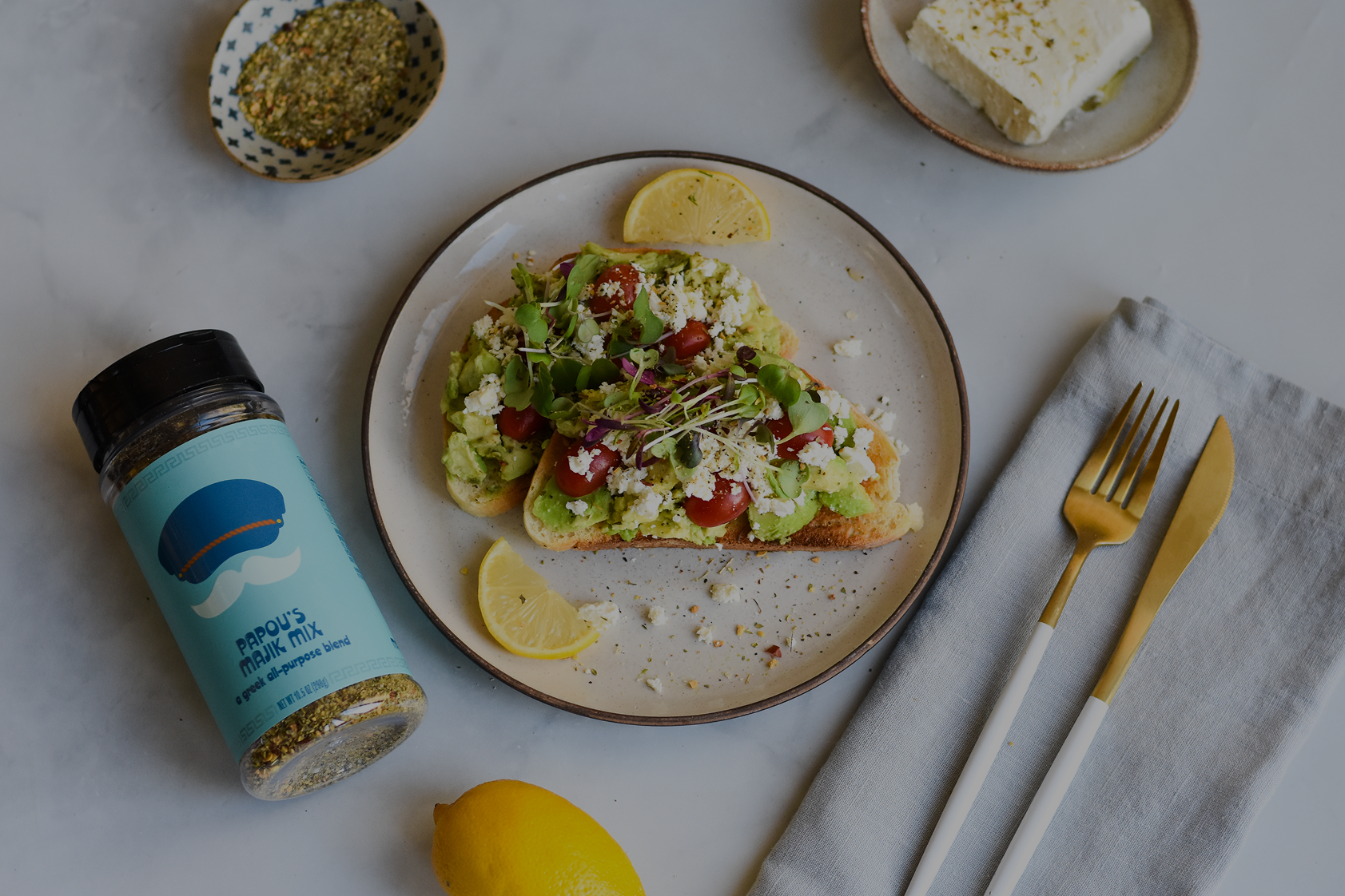 Greek Avocado Toast